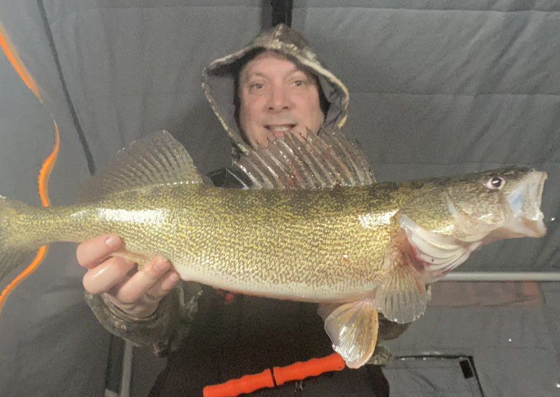 Walleye jigging on the Saginaw River fishing guide